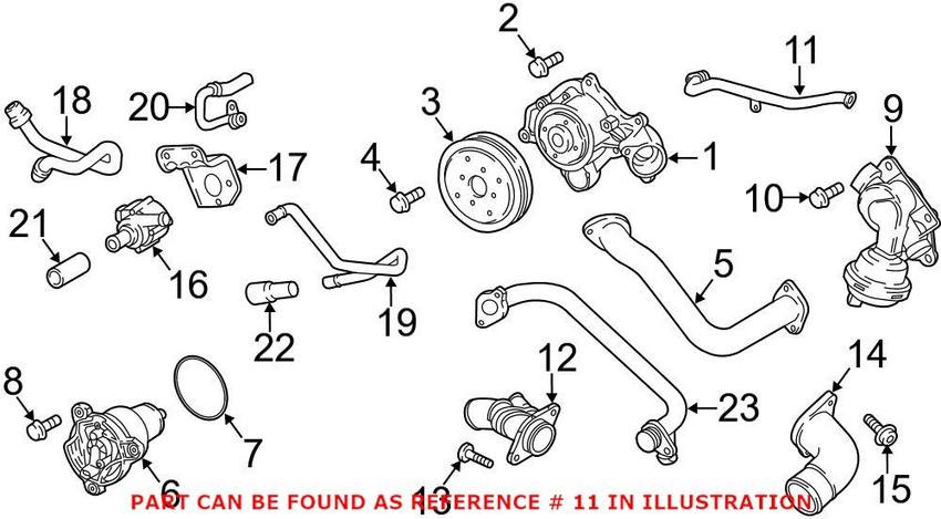 Audi Engine Coolant Pipe